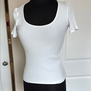 White Ribbed Wilfred for Aritzia top